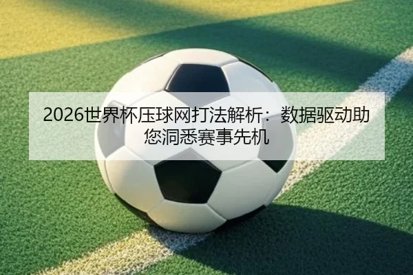2026世界杯压球网打法解析：数据驱动助您洞悉赛事先机