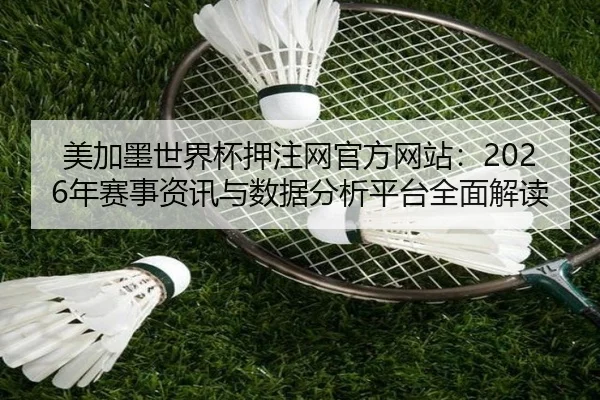 美加墨世界杯押注网官方网站：2026年赛事资讯与数据分析平台全面解读
